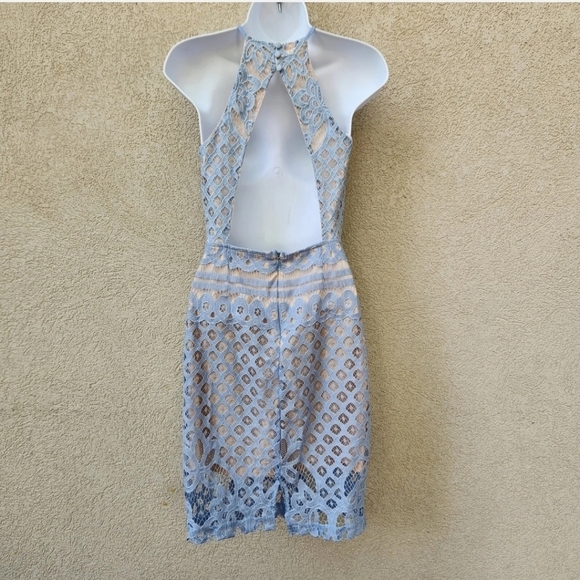 Lulu's Steal A Kiss Dress Extra Small Blue Lace Lined Event - Picture 4 of 10